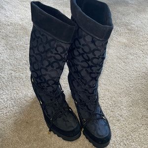 Coach wedges boots new